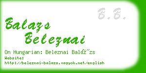 balazs beleznai business card